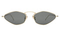 Front view of Austria Sunglasses in Gold/Grey Flat