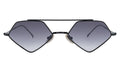 Front view of Bayley Sunglasses in Black/Grey Flat Gradient