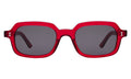 Front view of Berlin Sunglasses in Mulberry/Grey