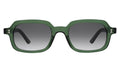 Front view of Berlin Sunglasses in Pine/Grey Gradient