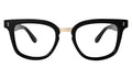 Front view of Bobby Optical in Black/Gold/Optical