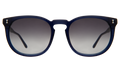 Front view of Eldridge 56 Sunglasses in Navy/Grey Flat Gradient