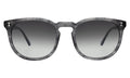 Front view of Eldridge 56 Sunglasses in Onyx/Grey Flat Gradient