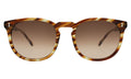 Front view of Eldridge 56 Sunglasses in Sand Dune/Brown Flat Gradient