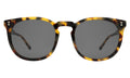 Front view of Eldridge 56 Sunglasses in Tortoise/Grey Flat