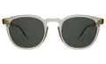 Front view of Eldridge Sunglasses in Champagne/Olive Flat