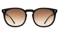 Front view of Eldridge 56 Sunglasses in Black/Brown Flat Gradient