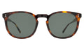Front view of Eldridge 56 Sunglasses in Havana/Dark Olive Flat