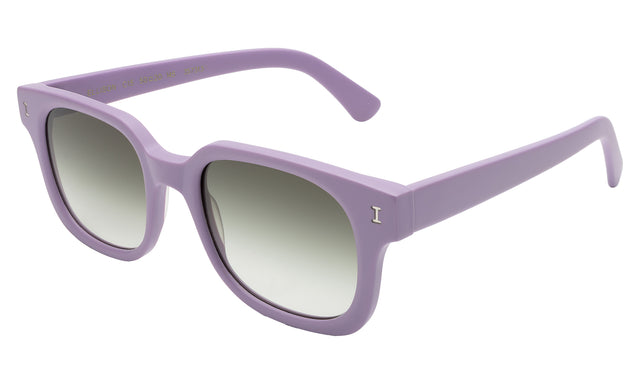 Ellison Sunglasses side view in Matte Lavender / Olive Flat Gradient