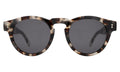 Front view of Leonard Sunglasses in White Tortoise/Grey