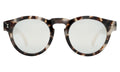 Front view of Leonard Sunglasses in White Tortoise/Silver Mirror