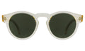 Front view of Leonard Sunglasses in Champagne/Olive