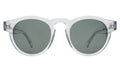 Front view of Leonard Sunglasses in Clear/Olive