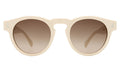 Front view of Leonard Sunglasses in Cream/Brown Gradient