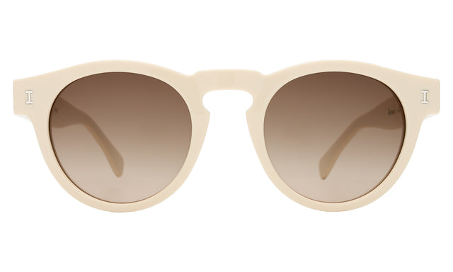 Leonard Sunglasses front view in Cream with Brown Gradient