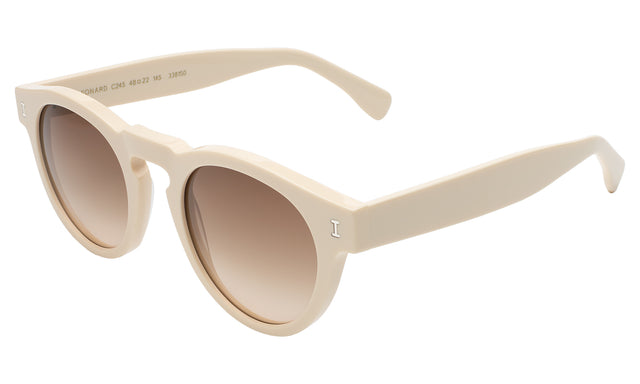 Leonard Sunglasses side view in Cream / Brown Gradient