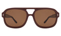 Front view of Memphis Sunglasses in Bordeaux/Brown