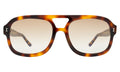 Front view of Memphis Sunglasses in Havana/Taupe Gradient