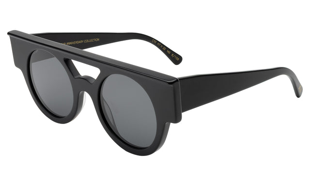 Meyer (15 Year Anniversary) Sunglasses side view in Matte Black / Grey Flat