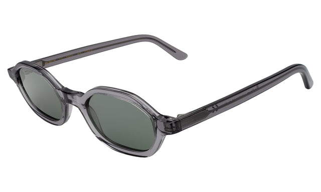 Munich Sunglasses side view in Mercury / Olive Flat