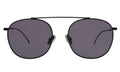 Front view of Mykonos II Sunglasses in Matte Black/Grey Flat