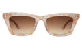 Front view of Portugal Sunglasses in Cashmere/Brown Flat Gradient