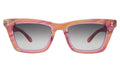 Front view of Portugal Sunglasses in Monte Rosa/Grey Flat Gradient