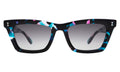Front view of Portugal Sunglasses in Eclipse/Grey Flat Gradient