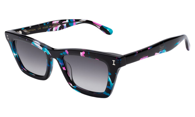 Portugal Sunglasses side view in Eclipse / Grey Flat Gradient
