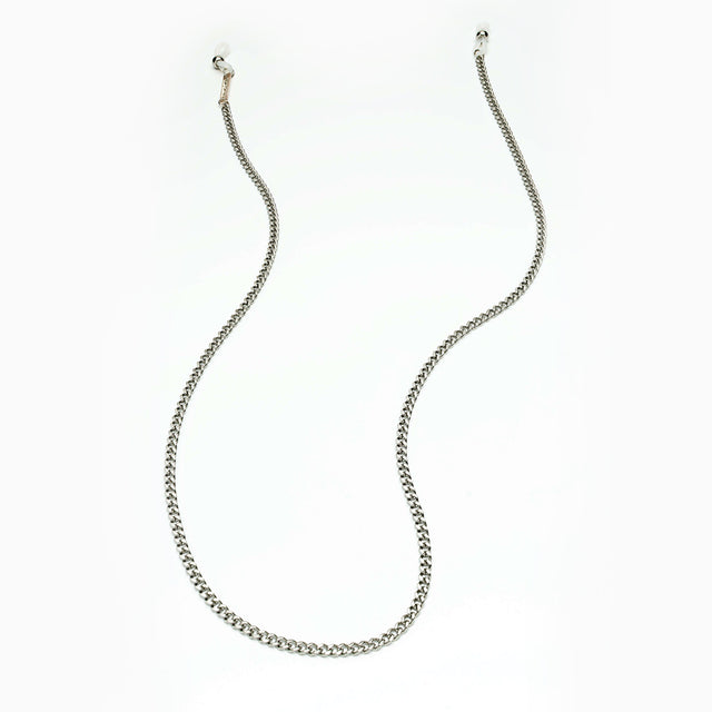 Close up of Sunglass Chain in Silver Link