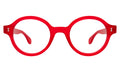 Front view of The Met x illesteva Optical in Red/Optical