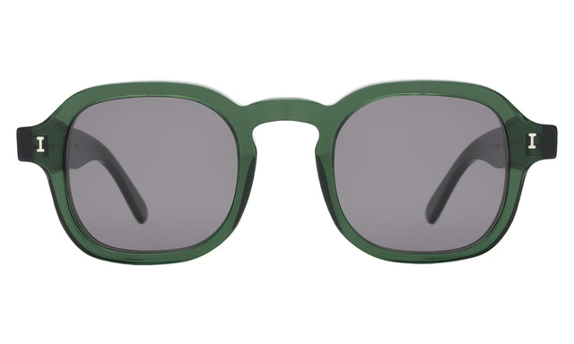 Washington Sunglasses front view in Pine with Grey Flat