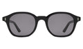 Front view of William Sunglasses in Black/Grey
