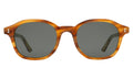 Front view of William Sunglasses in Teak/Olive