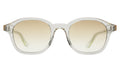 Front view of William Sunglasses in Champagne/Taupe Gradient