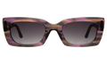 Front view of Wilson Sunglasses in Purple Aurora/Grey Flat Gradient