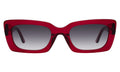 Front view of Wilson Sunglasses in Mulberry/Grey Flat Gradient