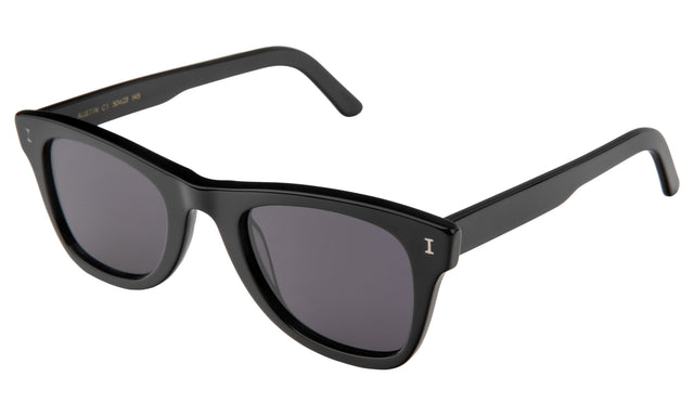 Austin Sunglasses side view in Black / Grey Flat