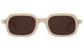 Front view of Berlin Sunglasses in Cream/Brown