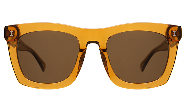 Charleston Sunglasses front view in Cider with Brown Flat