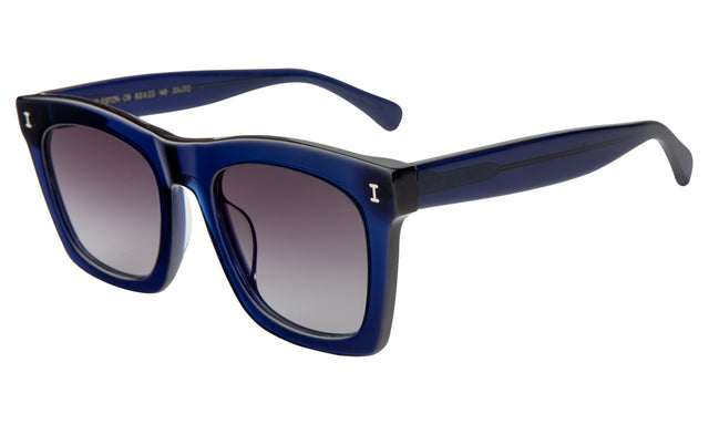 Charleston Sunglasses side view in Navy / Grey Flat Gradient