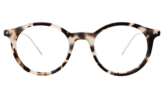 Dana Optical front view in White Tortoise/Gold Optical