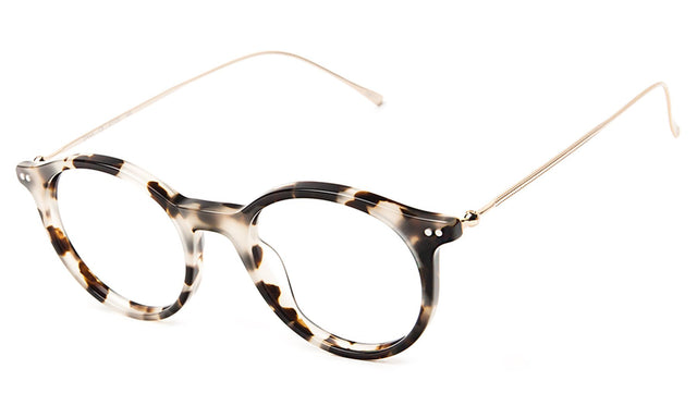Dana Optical side view in White Tortoise/Gold Optical