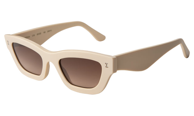 Donna Sunglasses side view in Cream / Brown Gradient