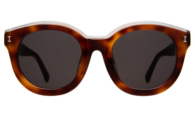 Echo Park Sunglasses front view in Havana with Grey Flat