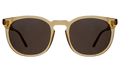 Front view of Eldridge 56 Sunglasses in Citrine/Grey Flat