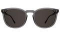 Front view of Eldridge 56 Sunglasses in Mercury/Grey Flat