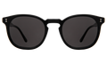 Front view of Eldridge Sunglasses in Black/Grey Flat