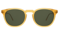 Front view of Eldridge Sunglasses in Honey Gold/Olive Flat