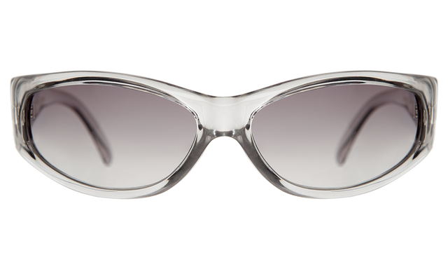 Granada 60 Sunglasses front view in Fog with Grey Gradient Lenses